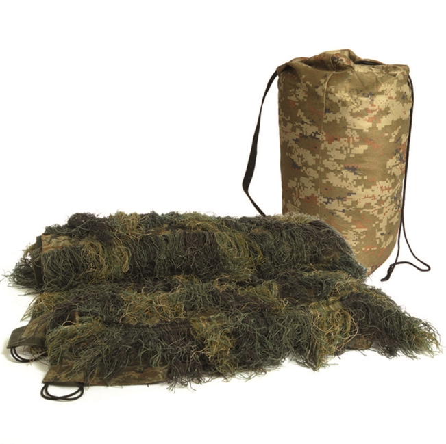 Mil-Tec Ghillie maskacijska mreža, woodland, 1,4x1 m