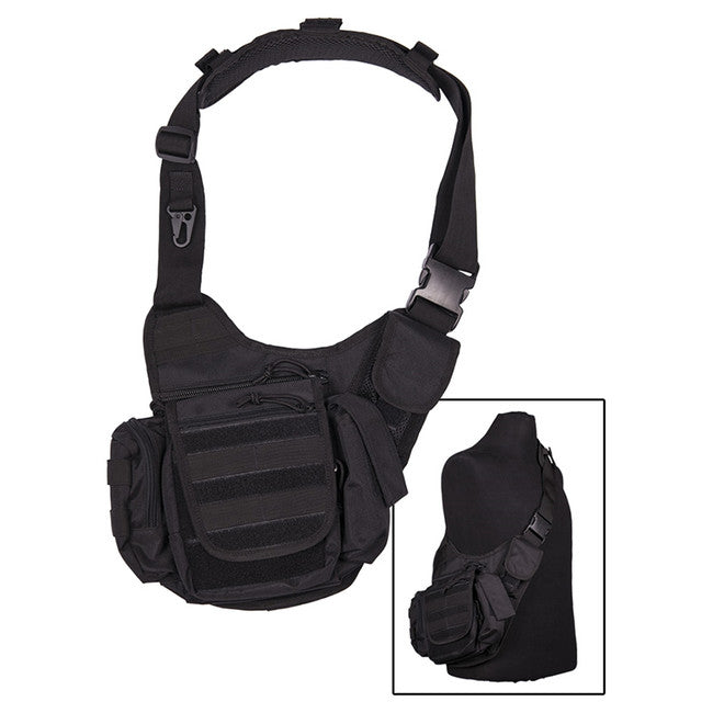 Mil-Tec večnamenski Molle torba čez ramo, črna