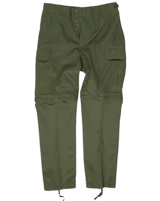 Mil-Tec BDU ZIP-OFF snemljive hlače, olivno zelene