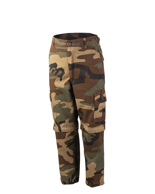 Mil-Tec US BDU hlače otroške ZIP-OFF, Woodland