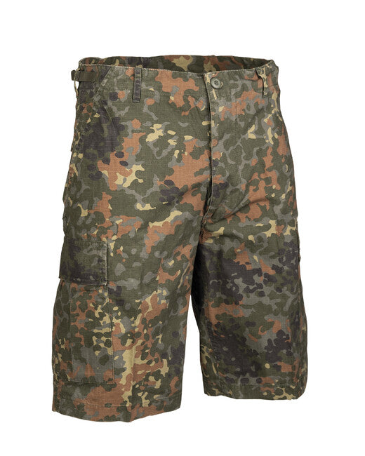 Mil-Tec BDU kratke hlače rip-stop zadzaneUS tip, flecktarn