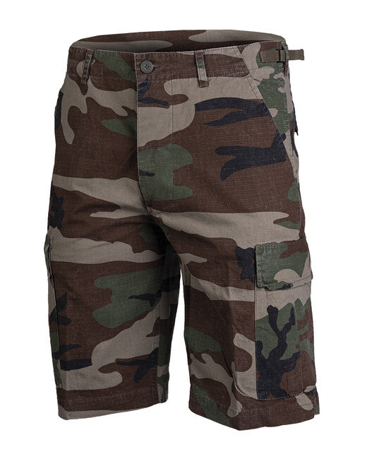 Mil-Tec BDU kratke hlače US rip-stop predoprane tip, Woodland