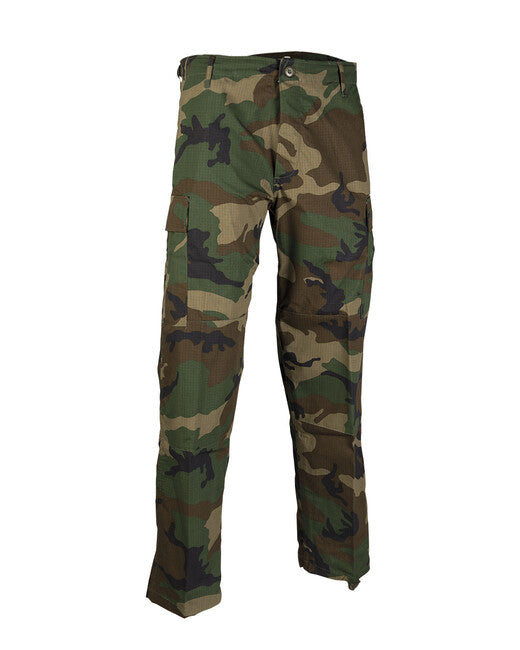 Mil-Tec US BDU terenske hlače rip-stop, Woodland