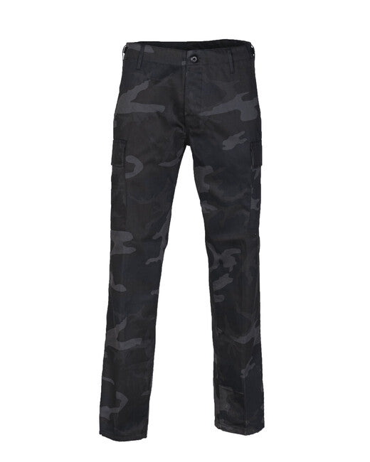 Mil-Tec US Ranger BDU črne hlače STRAIGHT CUT, black camo