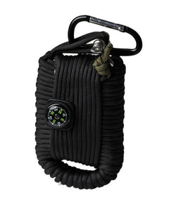 Mil-Tec paracord komplet za preživetje velik, črna