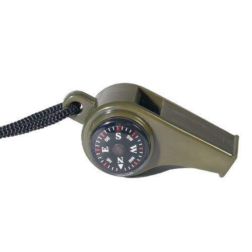 Mil-Tec piščalka plastična s kompasom in termometrom W.COMPASS A.THERMOMETER