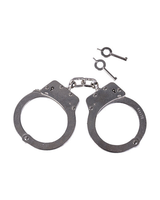 Mil-Tec DOUBLE LOCK lisice za politiste z verižico, srebrne