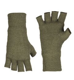 Mil-Tec Thinsulate™ pletene rokavice brez prstov, olivno zelene