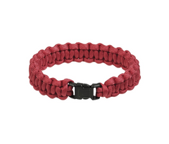 Mil-Tec Survival paracord zapestnica 15mm, rdeča