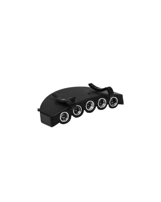 Mil-Tec svetilka na kapa 5 LED, črna