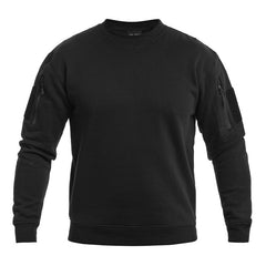 Mil-Tec Tactical φούτερ με στρογγυλό λαιμό, μαύρο