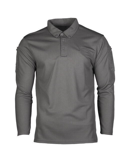 Mil-Tec polo majica taktična, dolgi rokav, urbano siva