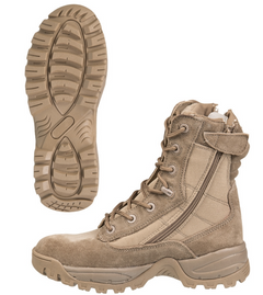 Mil-Tec TACTICAL škornji z dvema YKK zadrgo, coyote