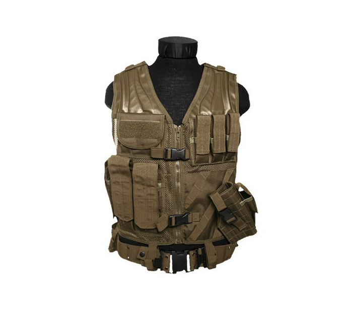 Mil-Tec USMC telovnik taktičen s pasom, Coyote