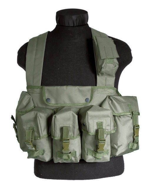 Mil-Tec CHEST RIGG 6 žepov telovnik taktični, olivno zelen