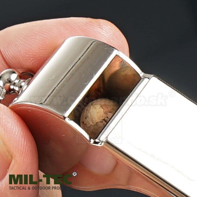 Mil-Tec military piščalka poniklirana, 1 kos