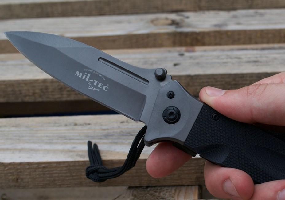 Mil-Tec DA35 preklopni nož Micarta 22cm, črn