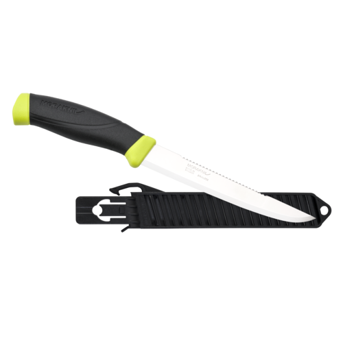 Morakniv Fishing Comfort Scaler 150 Knife, Black/Lime