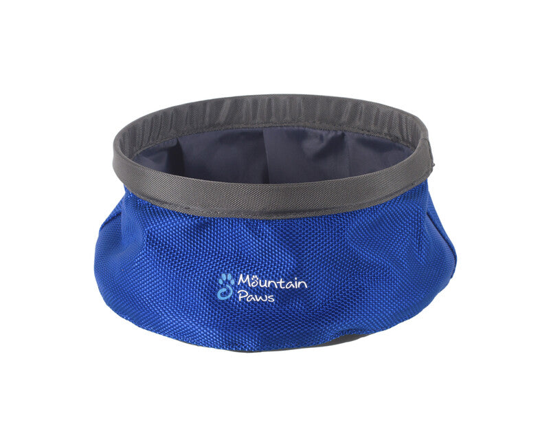 Mountain Paws zložljiva skleda za vodo za pse, modra, S