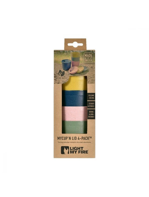 LIGHT MY FIRE MyCup'n Lid short lonček, 4 kos barvni