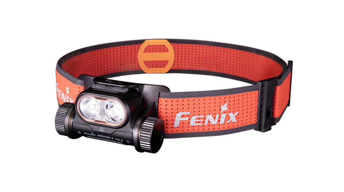 Fenix HM65R-T V2.0 nabojljiva naglavna svetilka, rdeča