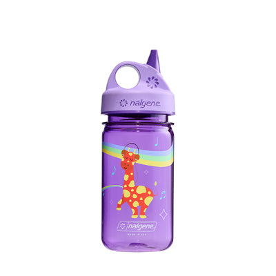 Nalgene Grip-n-Gulp Sustain steklenica za vodo 0,35 L s pokrovom, vijolična glasba žirafa