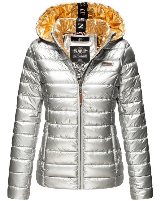 Navahoo Aurelianaa women's winter hooded jacket, silver