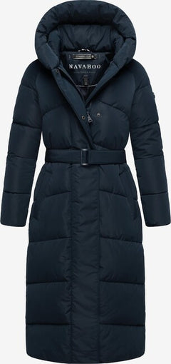 Navahoo EISBLICK women's long winter jacket, navy