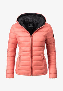 Navahoo Lucy women's transitional jacket with hood, coral