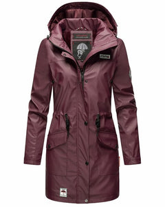 Navahoo Deike women's winter rain jacket with hood, Wine