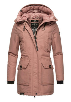 Navahoo Blizzardstorm women's hooded winter jacket, terracotta