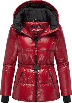 Navahoo EISGLANZ ženska zimska jakna s kapuco, dark red