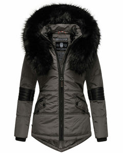 Navahoo Nirvana women's winter jacket with hood, Anthracite