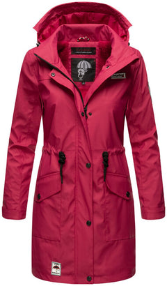 Navahoo Deike women's winter jacket with hood for rain, fuchsia