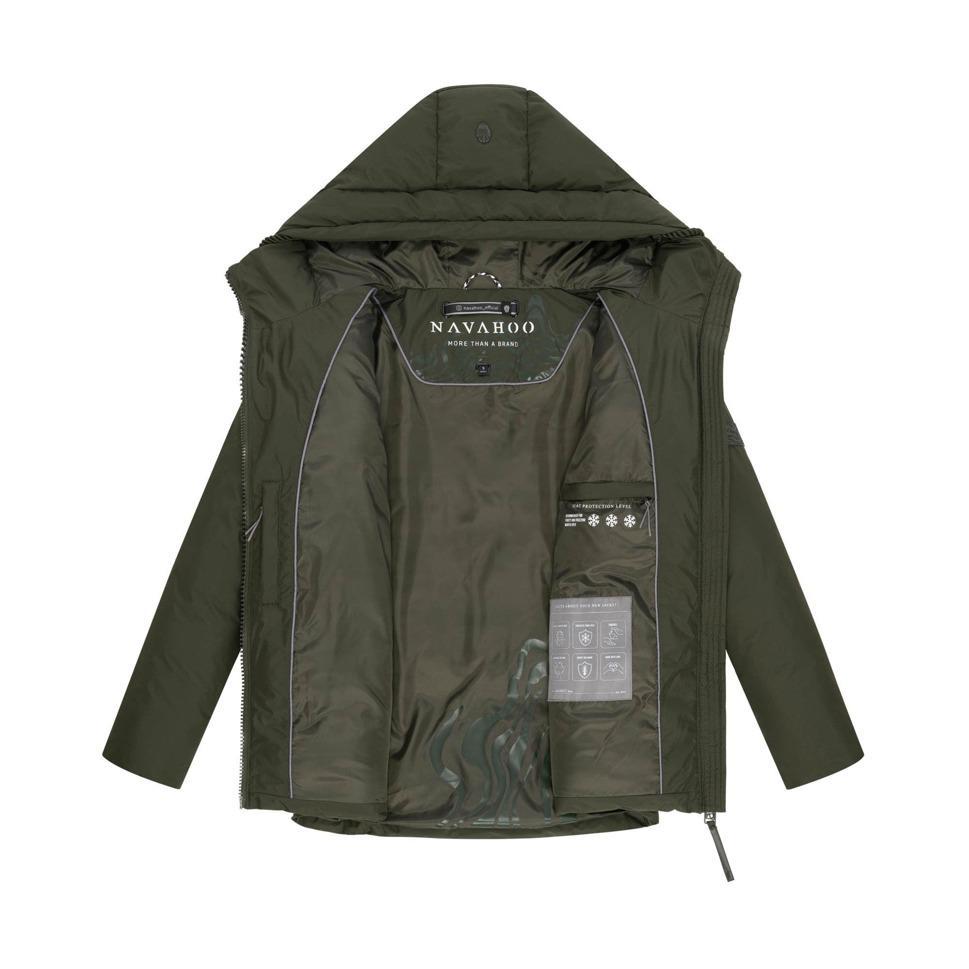 Navahoo Pastellzauber 14 dámska prešívaná bunda, dark olive