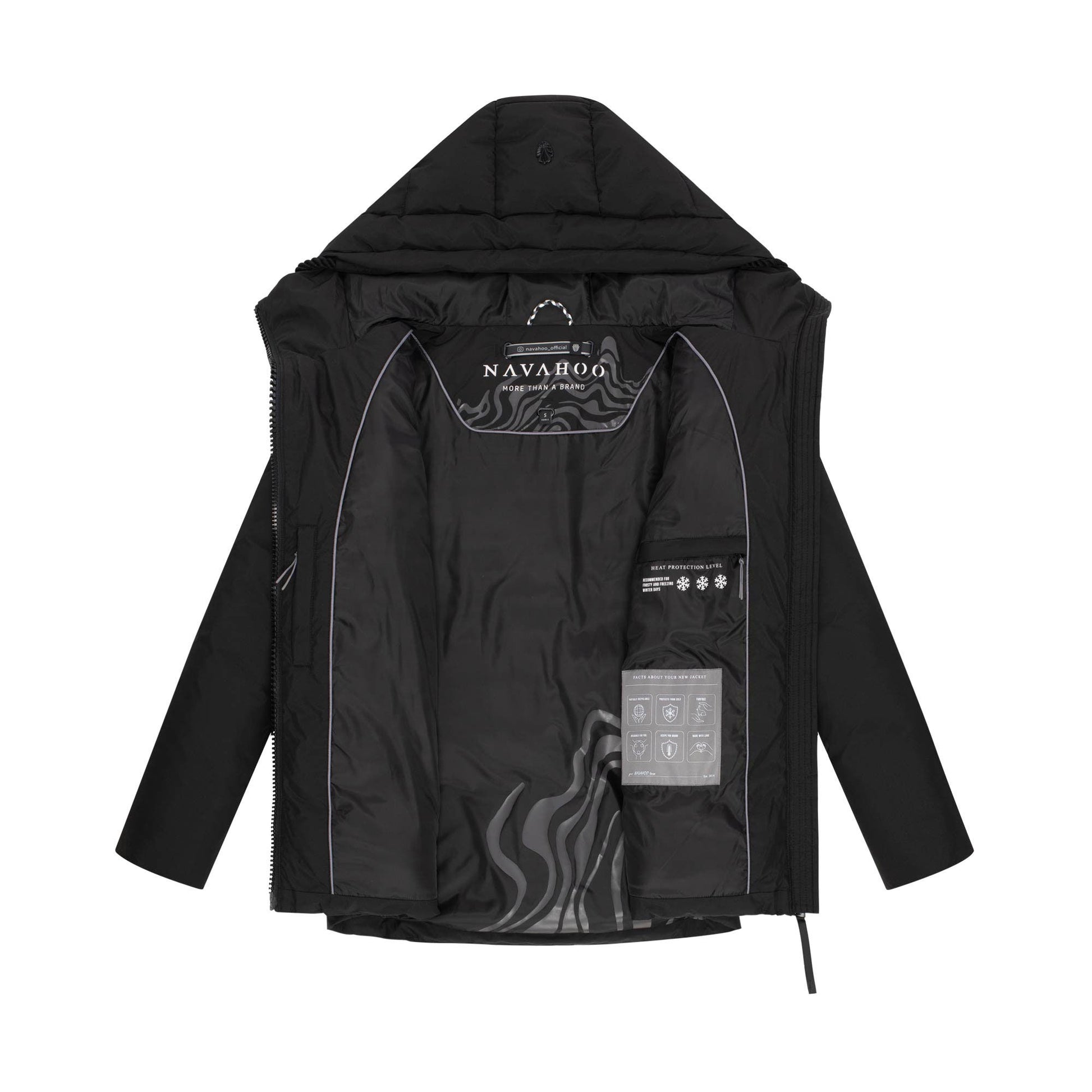 Navahoo Pastellzauber 14 dámska prešívaná bunda, čierna