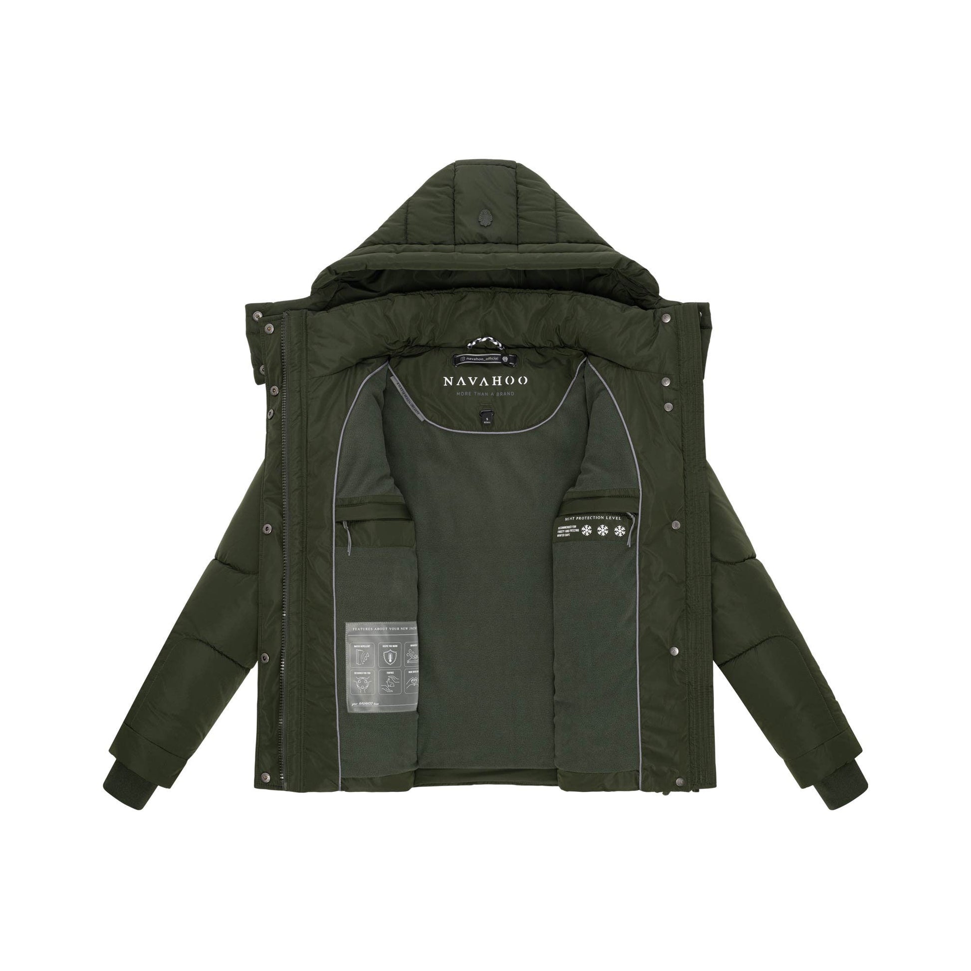 Navahoo Zauberlicht 14 dámska prešívaná bunda, dark olive