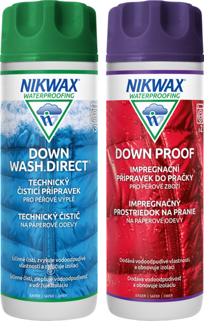 Nikwax Twin Down Wash.Direct / Down Proof 2-Piece Set 300ml