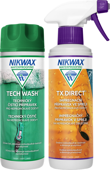Nikwax Twin Tech Wash / TX.Direct Spray-On komplet za zaščito 2 kos, 300ml