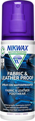 Nikwax Fabric & Leather Proof Spray impregnacijski pripravek s spužvo v spreju za kožno in kombinirano obuvalo, 125ml