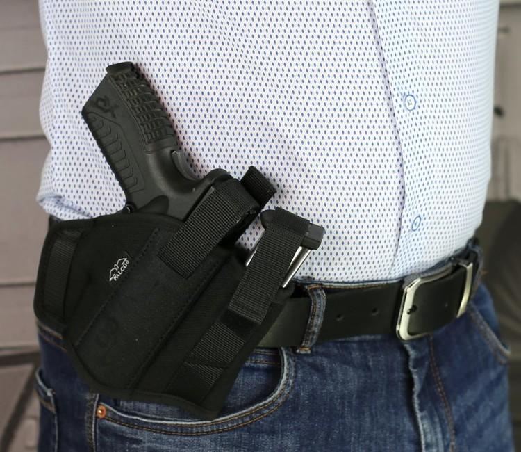 Falco Holster Glock 17 with Magazine Pouch Belt, Black, Right-Handed