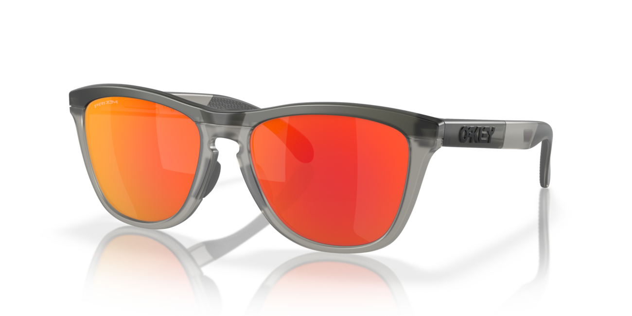 Oakley FROGSKINS RANGE Sunglasses, Matte Grey Smoke/Grey Ink Frame, Prizm Ruby Lenses, 55