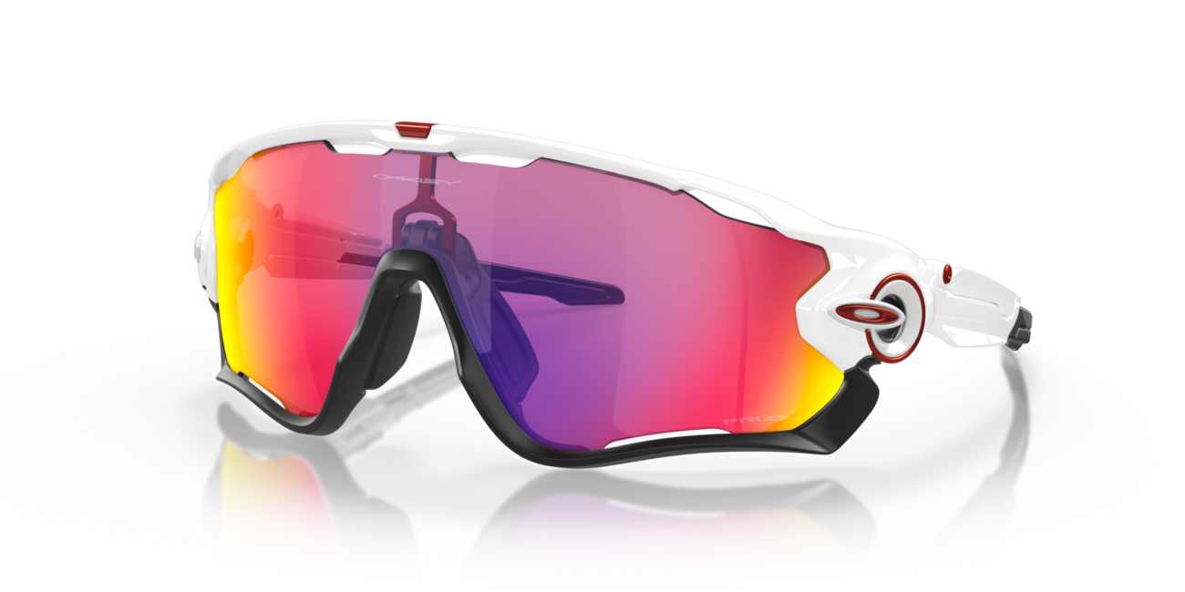 Oakley JAWBREAKER sončna očala s okvirjem Polished White in Prizm Road stekli
