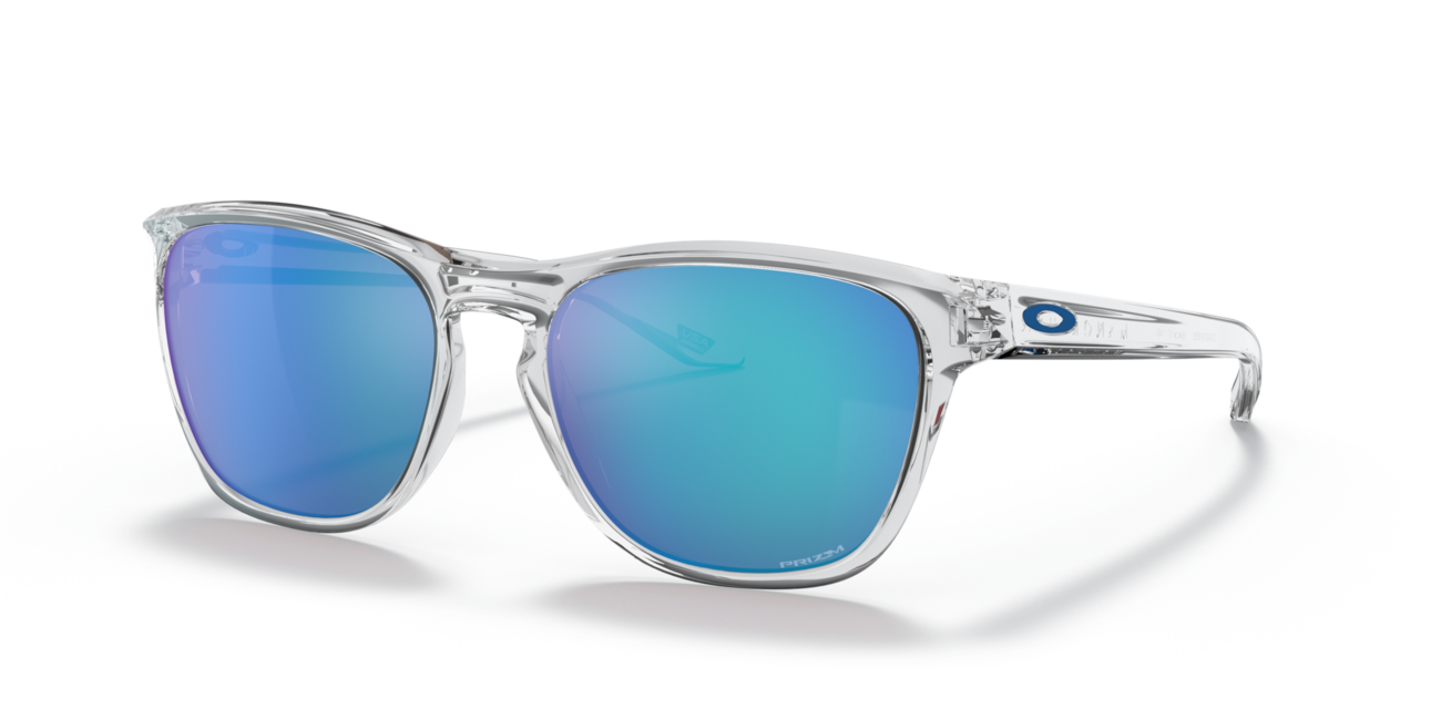 Oakley MANORBURN sončna očala s okvirjem Polished Clear in Prizm Sapphire stekli 56