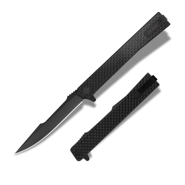 OCASO Solstice Folding Knife Carbon Fiber + Black / Harpoon