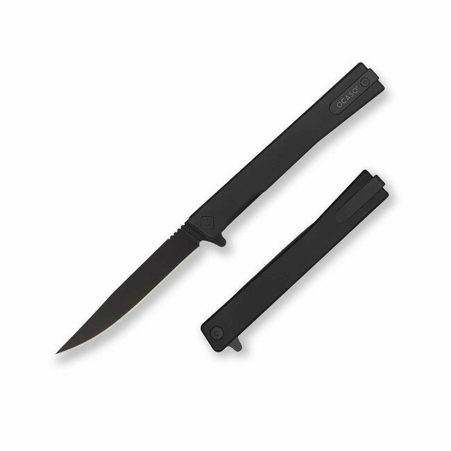 OCASO Solstice Titanium Folding Knife, Black