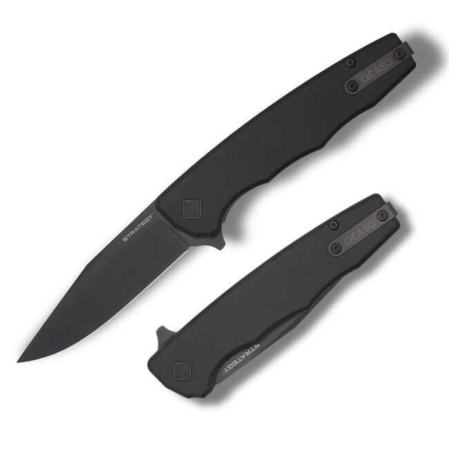 OCASO Strategy Folding Knife, Black Aluminum