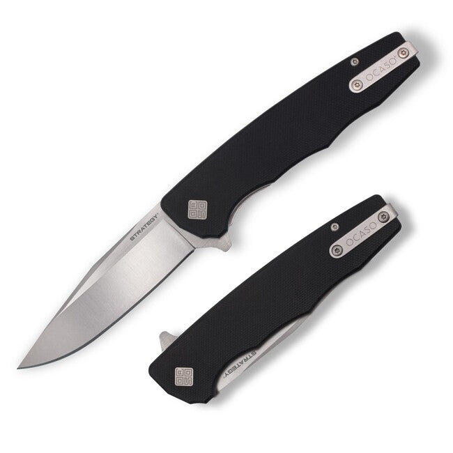 OCASO Strategy Folding Knife, Black G-10