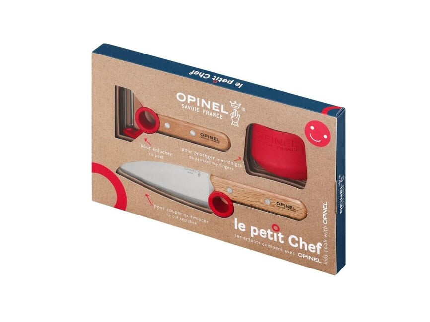 Opinel Le Petit Chef kuharjev komplet otroški, rdeča