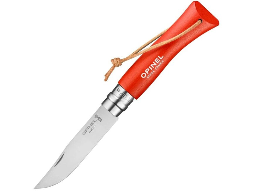 Opinel VRI N°07 Inox Trekking Folding Knife, Orange